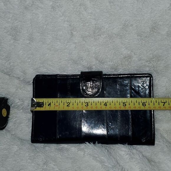 Vintage Eel Skin Checkbook Wallet - Picture 7 of 8